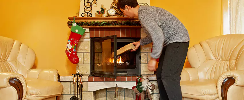 Rusted Metal Fireplace Restoration in Manchester, Missouri